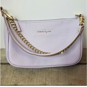 NANETTE LEPORE Faux Leather Lavender Shoulder Hand Bag